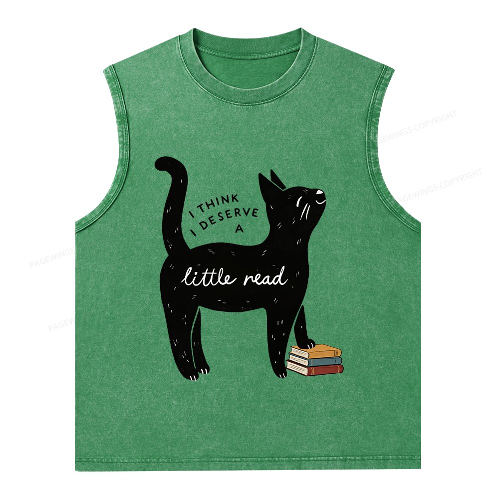 Pagewings Little Read Unisex Washed Tank Top