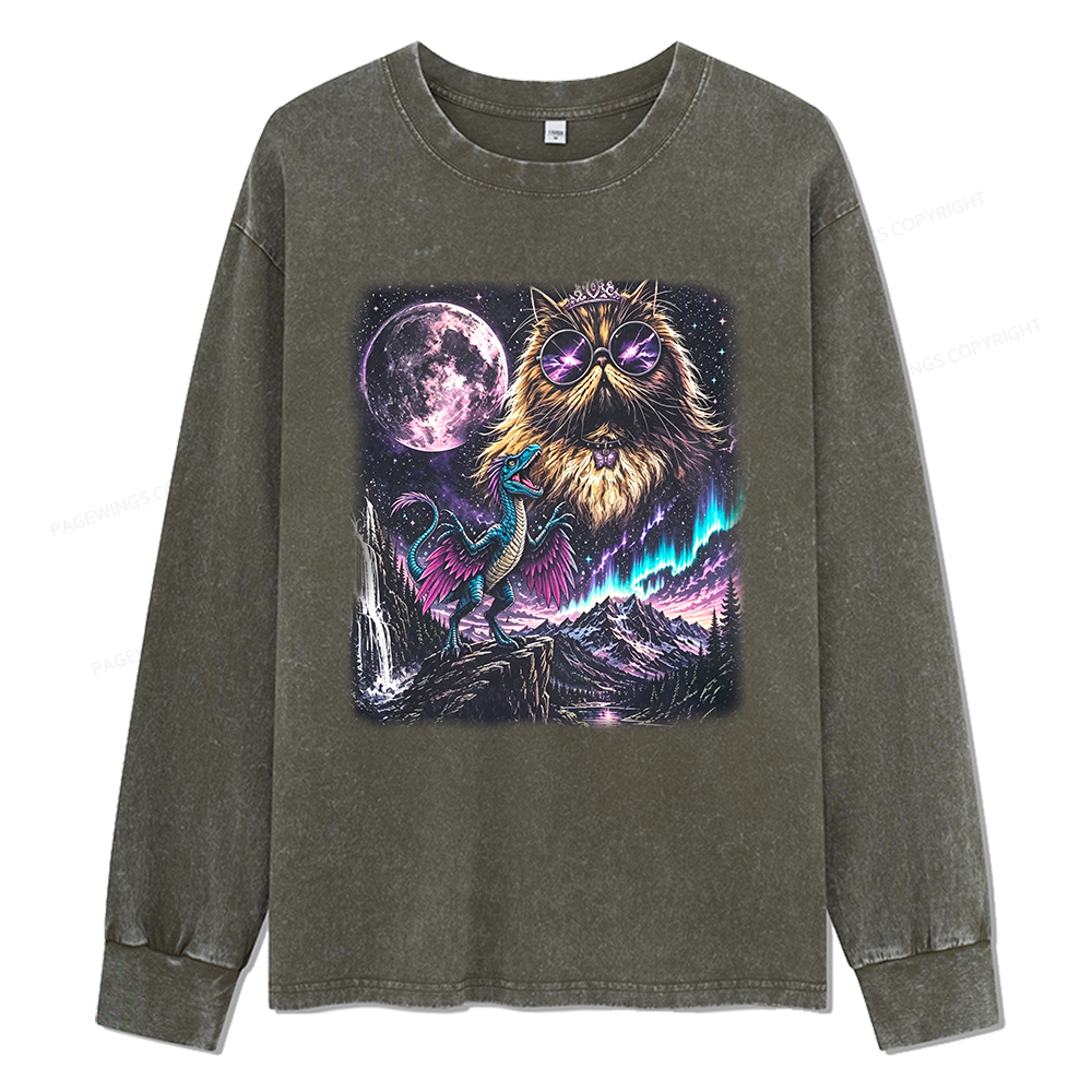 Pagewings Sci Fi Books Lover Unisex Washed Long Sleeve T-shirt