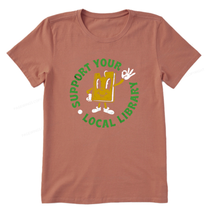 Pagewings Support Your Local Library Adult Unisex Classic T-shirt