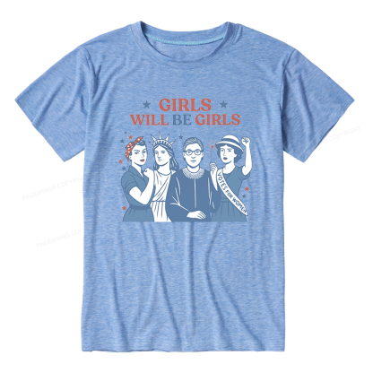 Pagewings Girls Will be Girls Unisex Heather T-Shirt