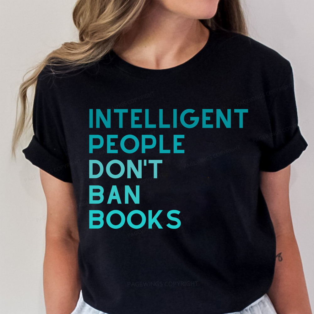 Pagewings Intelligent People Don't Ban Books Unisex Classic T-shirt