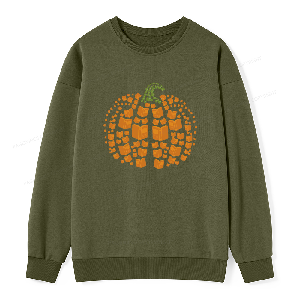Pagewings Thanksgiving Book Pumpkin Unisex Classic Sweatshirt