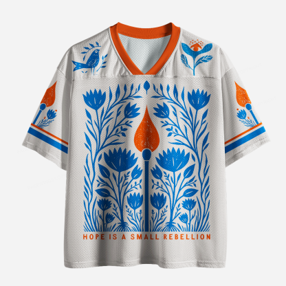 Pagewings Hope Is A Small Rebellion Unisex Mesh Jersey