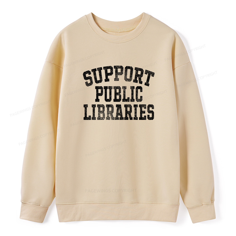Pagewings Support Public Libraries Unisex Classic Sweatshirt