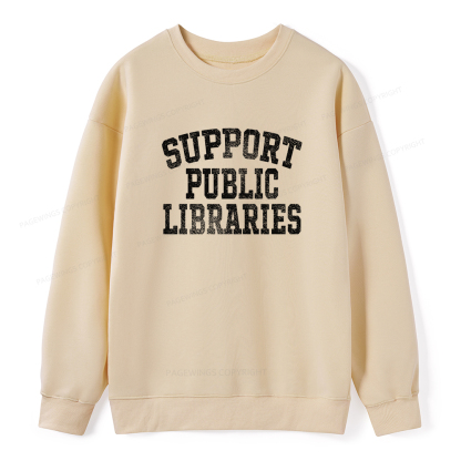 Pagewings Support Public Libraries Unisex Classic Sweatshirt