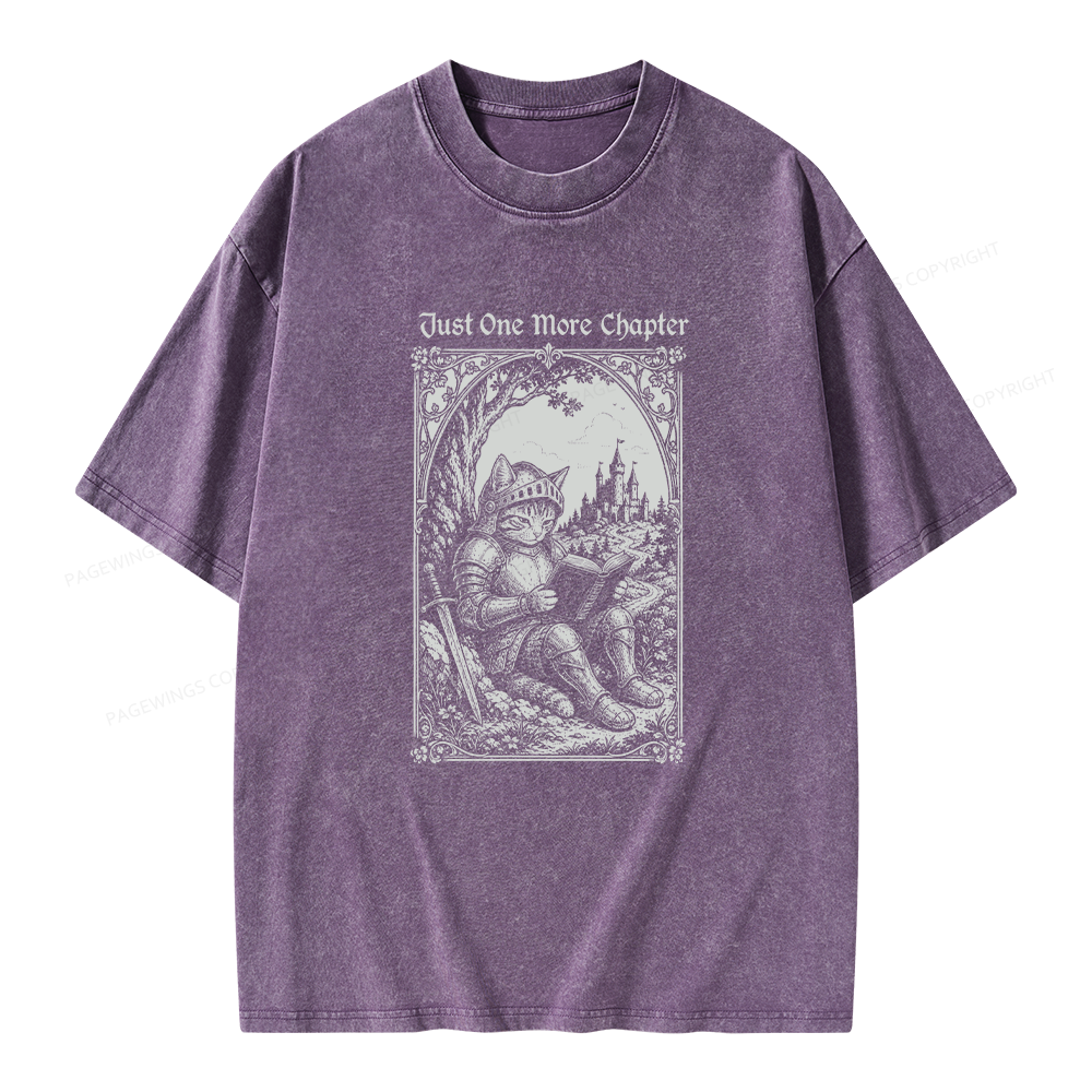 Pagewings Just One More Chapter Unisex Washed T-shirt