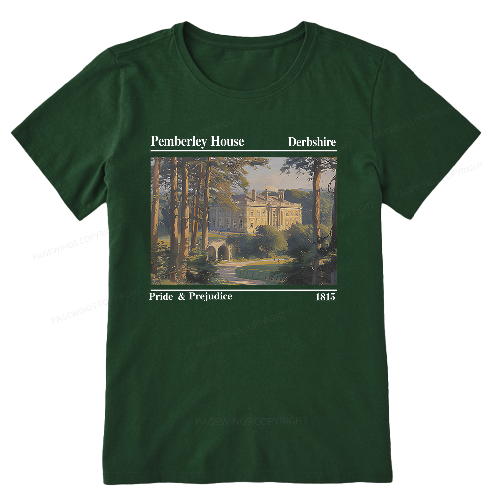 Pagewings Pride and Prejudice Pemberley House Unisex Classic T-shirt