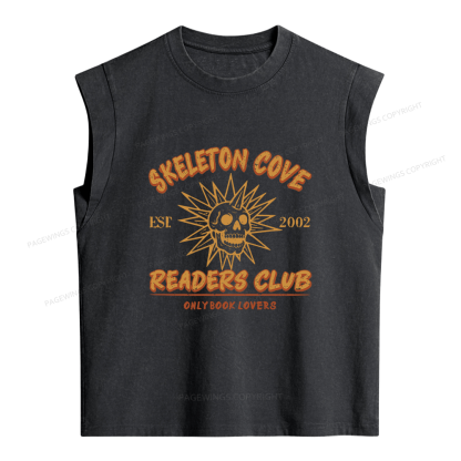 Pagewings Skeleton Cove Readers Club Women's Washed Tank Top