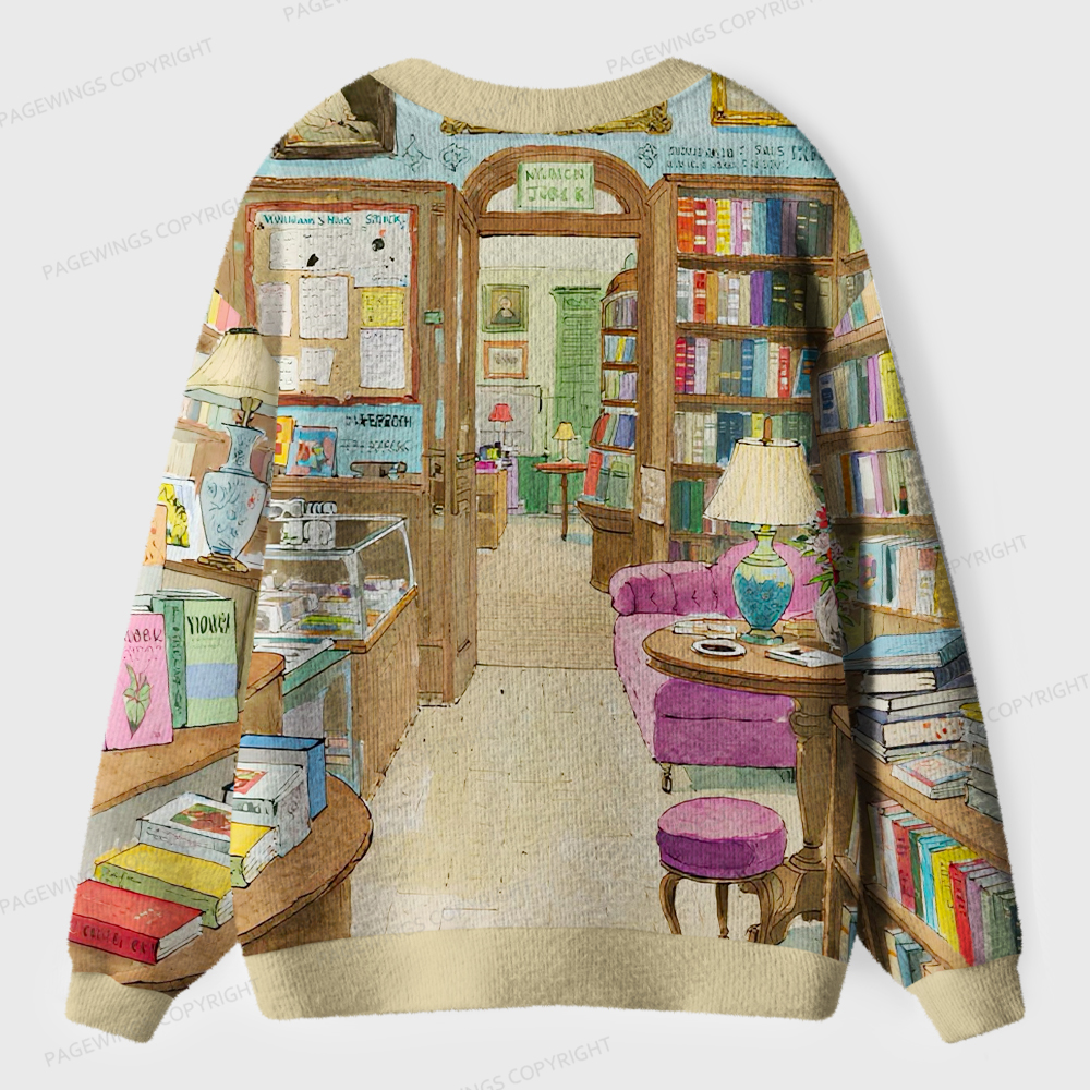 Pagewings Bookstore Unisex Ugly Cardigan Sweaters