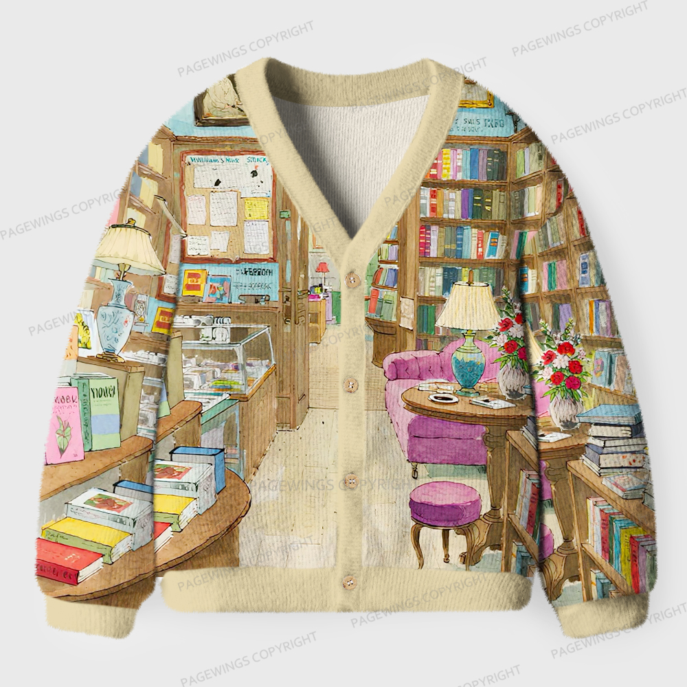 Pagewings Bookstore Unisex Ugly Cardigan Sweaters