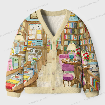Pagewings Bookstore Unisex Ugly Cardigan Sweaters