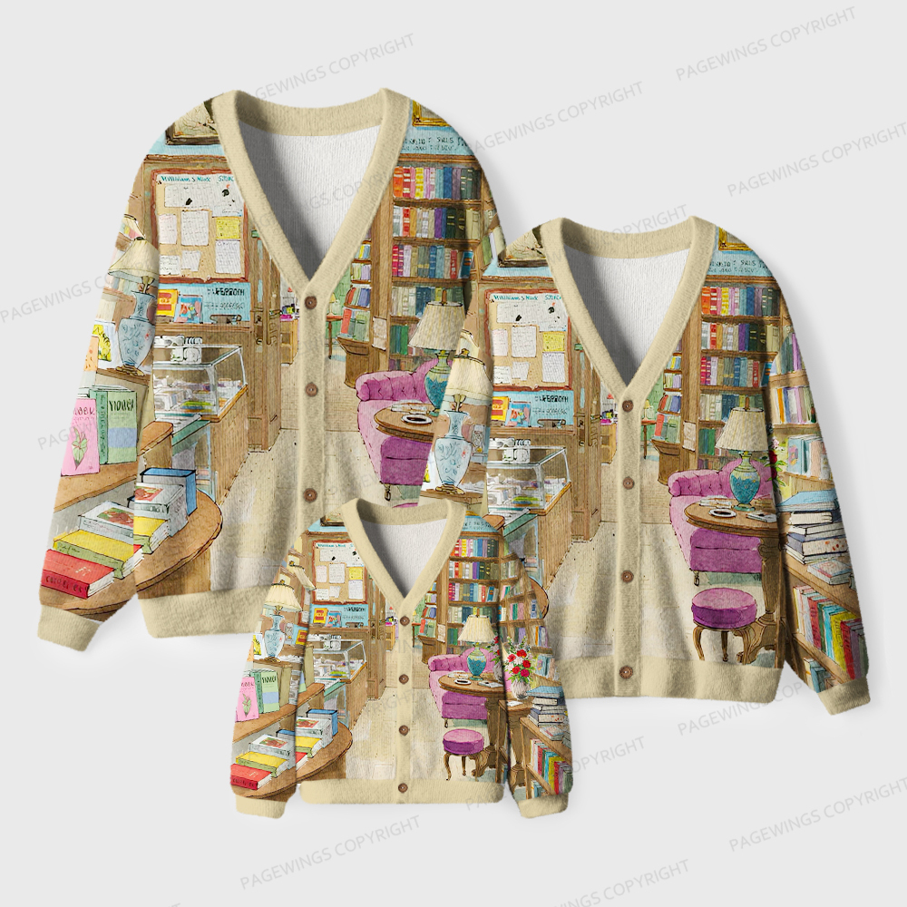 Pagewings Bookstore Unisex Ugly Cardigan Sweaters