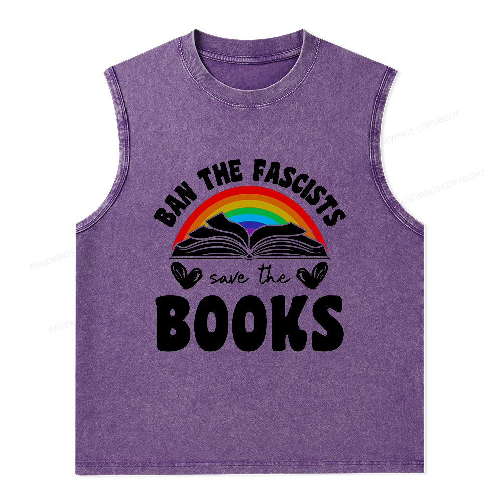 Pagewings Banned books T-Shirt Unisex Washed Tank Top