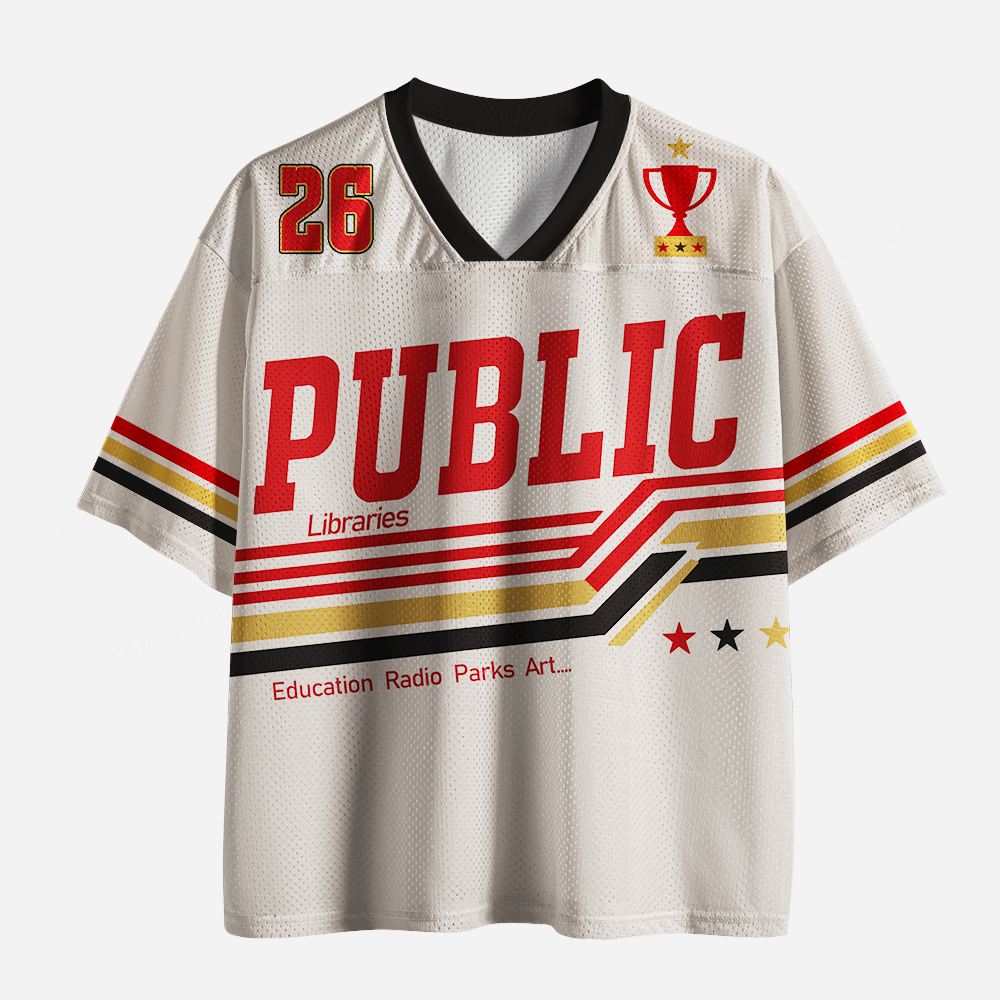 Pagewings Public Libraries Unisex Mesh Jersey