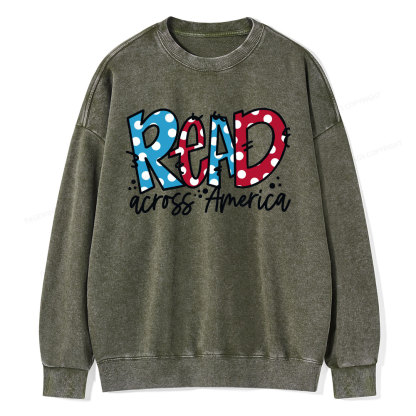Pagewings Read Across America Unisex Washed Sweatshirt
