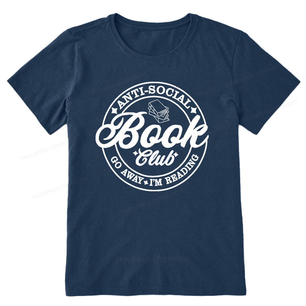 Pagewings Go Away I'm Reading Embroidery Unisex Classic T-shirt