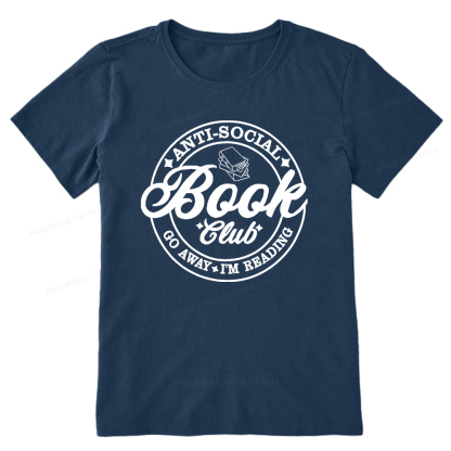 Pagewings Go Away I'm Reading Embroidery Unisex Classic T-shirt