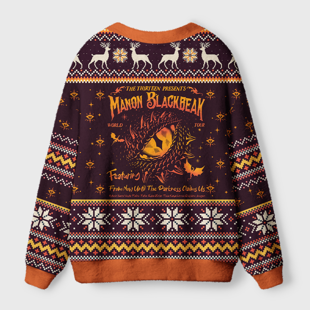 Pagewings Manon Blackbeak Light Knit Unisex Cardigan Sweaters