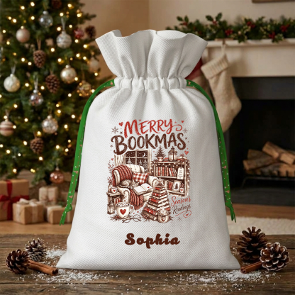 Pagewings Personalized Merry Bookmas Christmas Santa Sack