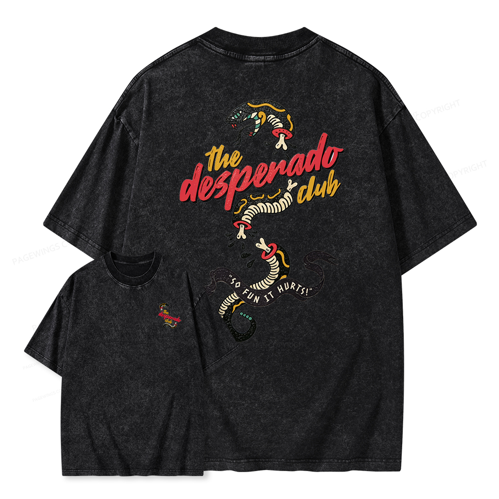 Pagewings The Desperado Club Unisex Washed T-shirt