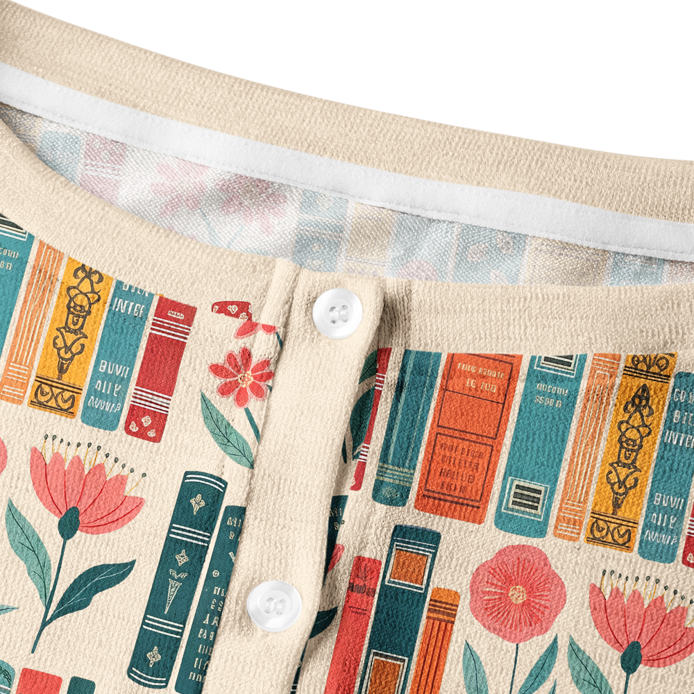 Pagewings Bookish Vibe Crew Neck Cardigan Sweaters