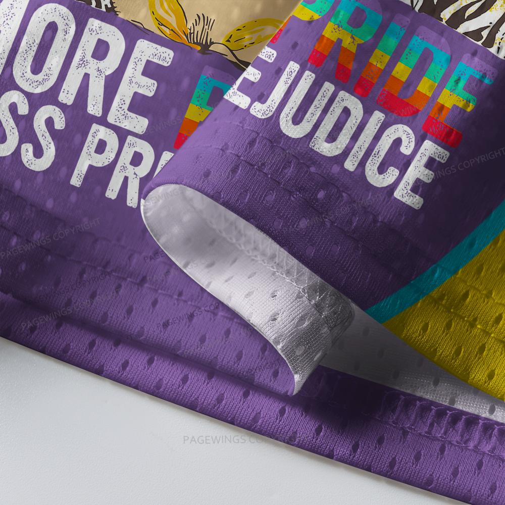 Pagewings More Pride Less Prejudice Unisex Mesh Jersey