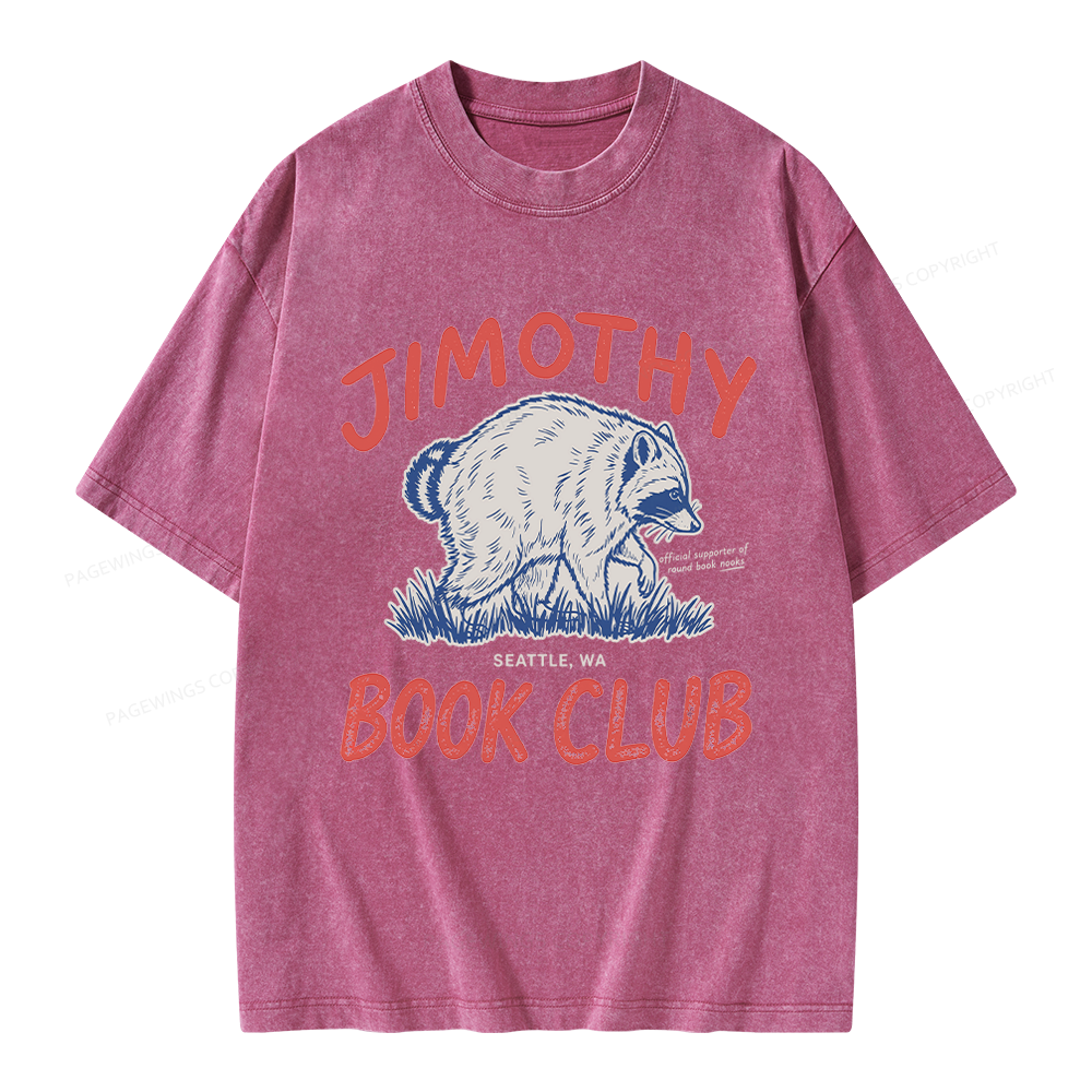 Pagewings Jimothy Book Club Unisex Washed T-shirt
