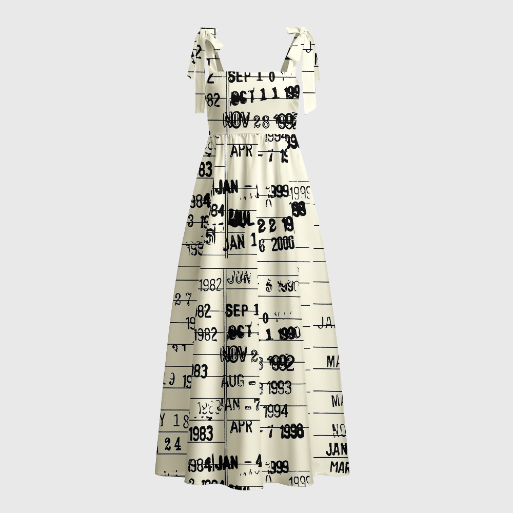 Pagewings The Library Is Open Tie Shoulder Maxi Dress