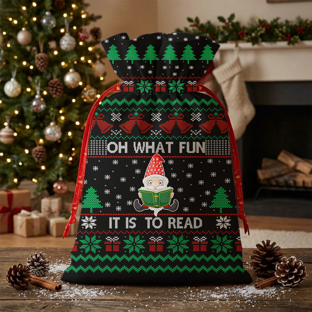 Pagewings Oh What Fun It Is To Read Christmas Santa Sack