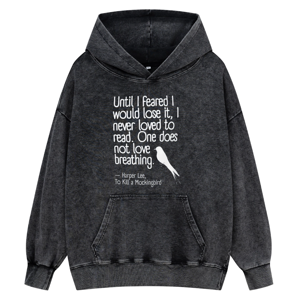 Pagewings To Kill a Mockingbird Reading Quote Unisex Washed Hoodie