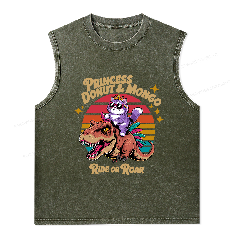 Pagewings Princess Donut & Mongo Washed Tank Top