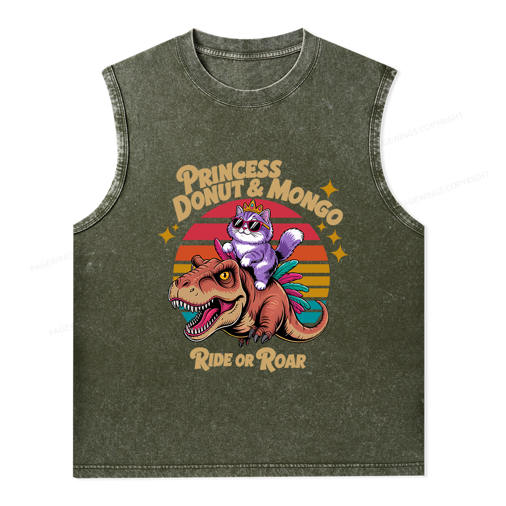 Pagewings Princess Donut & Mongo Washed Tank Top
