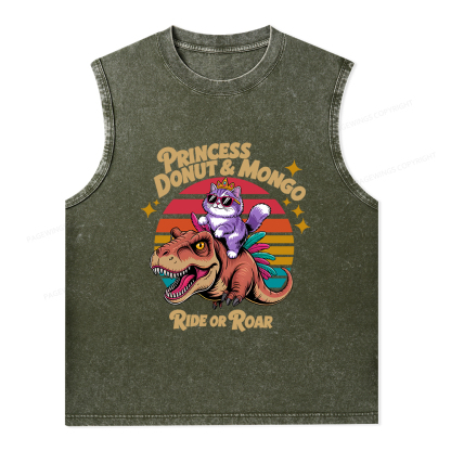Pagewings Princess Donut & Mongo Washed Tank Top