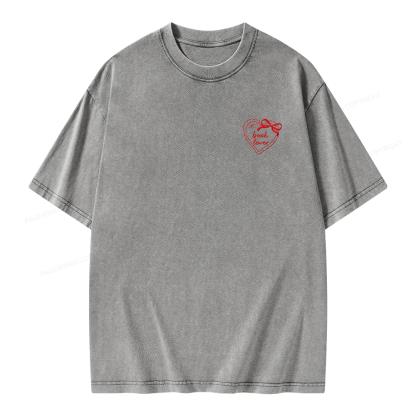 Pagewings Embroidered Book Lover Unisex Washed T-shirt