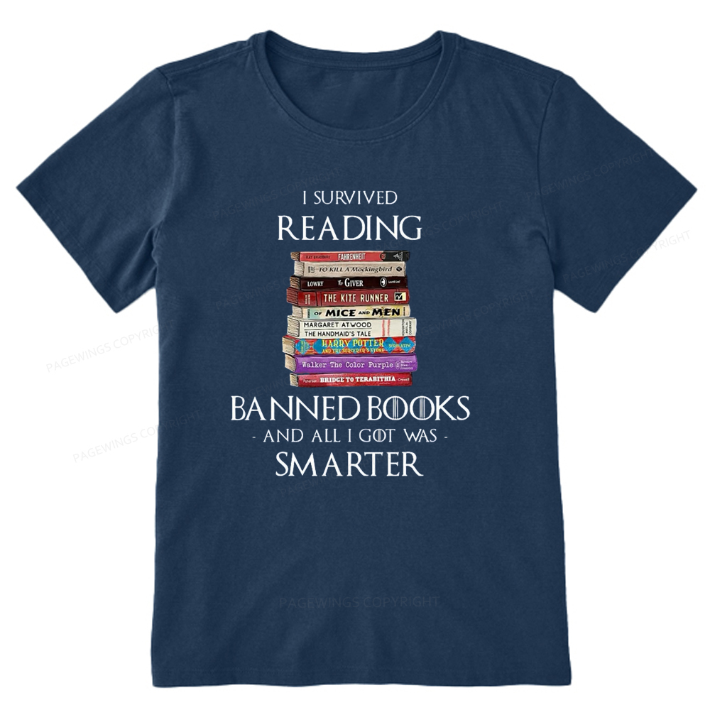 Pagewings I Survived Reading Banned Books Unisex Classic T-shirt