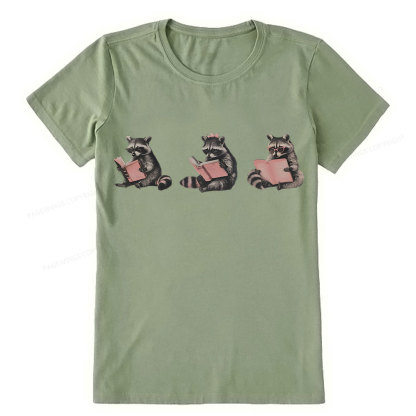 Pagewings Funny Raccoon Bookish Gift Unisex Classic T-shirt
