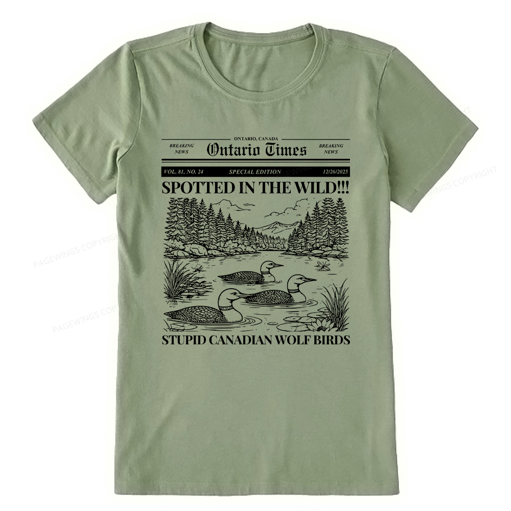 Pagewings Stupid Canadian Wolf Bird Unisex Classic T-shirt