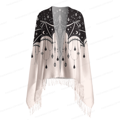 Pagewings Fantasy Bookish Long Fringe Scarf 