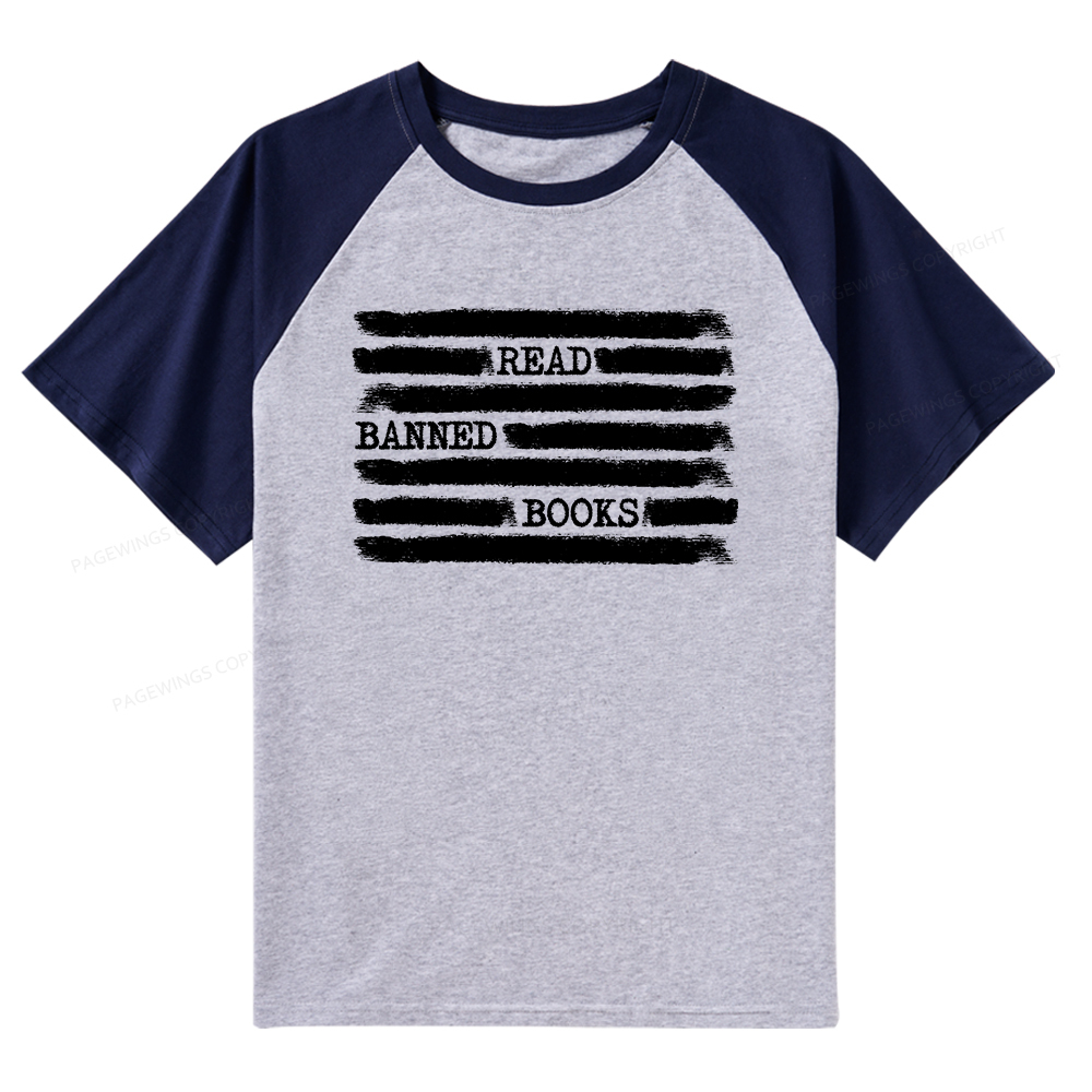 Pagewings Read Banned Books Shirt, Social Justice Gift Rhysand Raglan 
