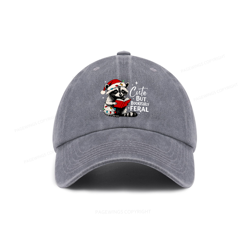 Pagewings Cute But Feral Washed Cap