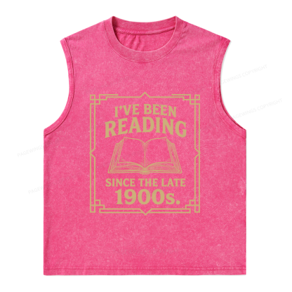 Pagewings I’ve Been Reading Since The Late 1900s Unisex Washed Tank Top
