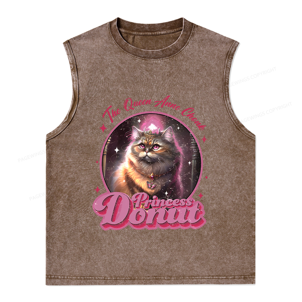 Pagewings Princess Donut Unisex Washed Tank Top