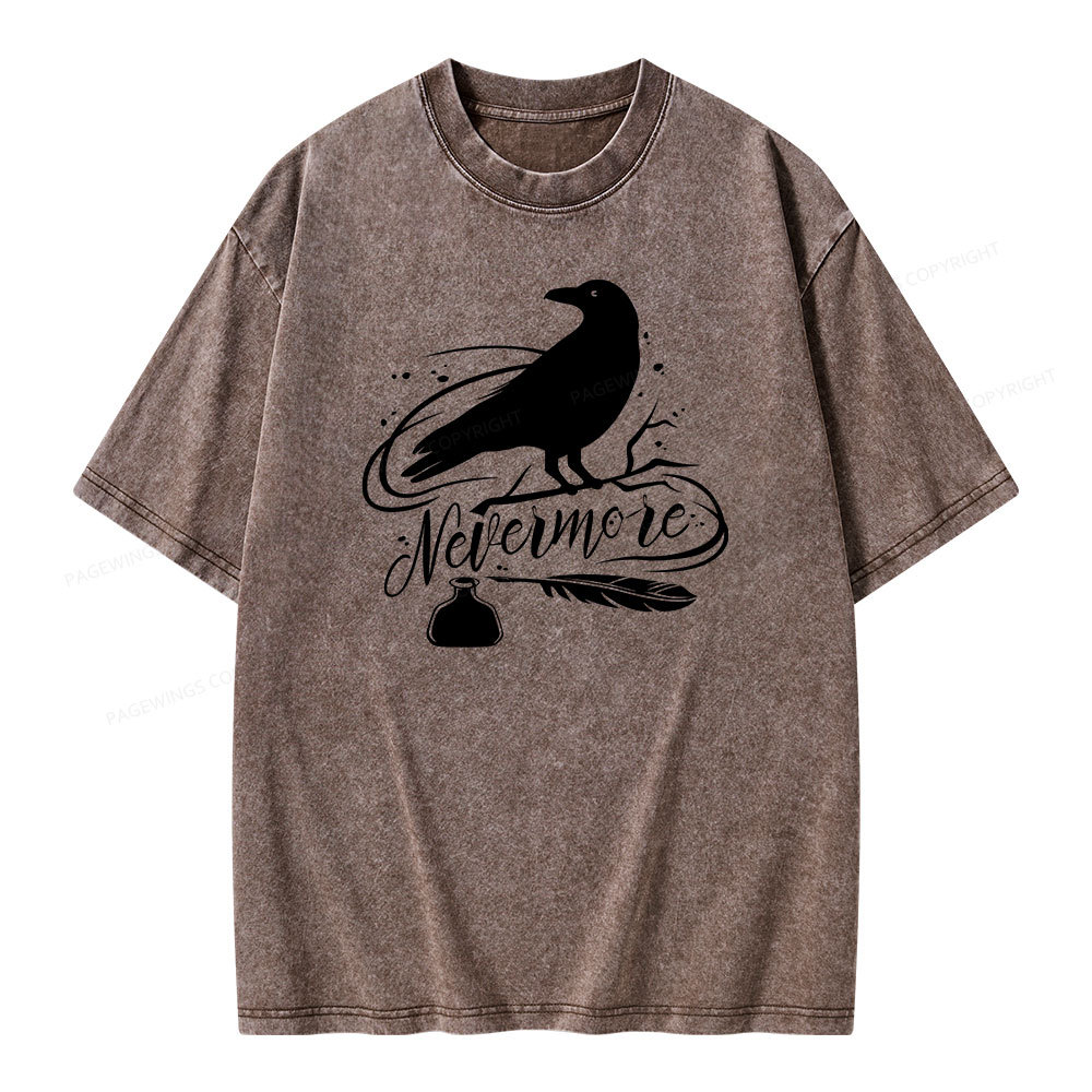 Pagewing  Edgar Allen Poe tee Unisex Washed T-shirt