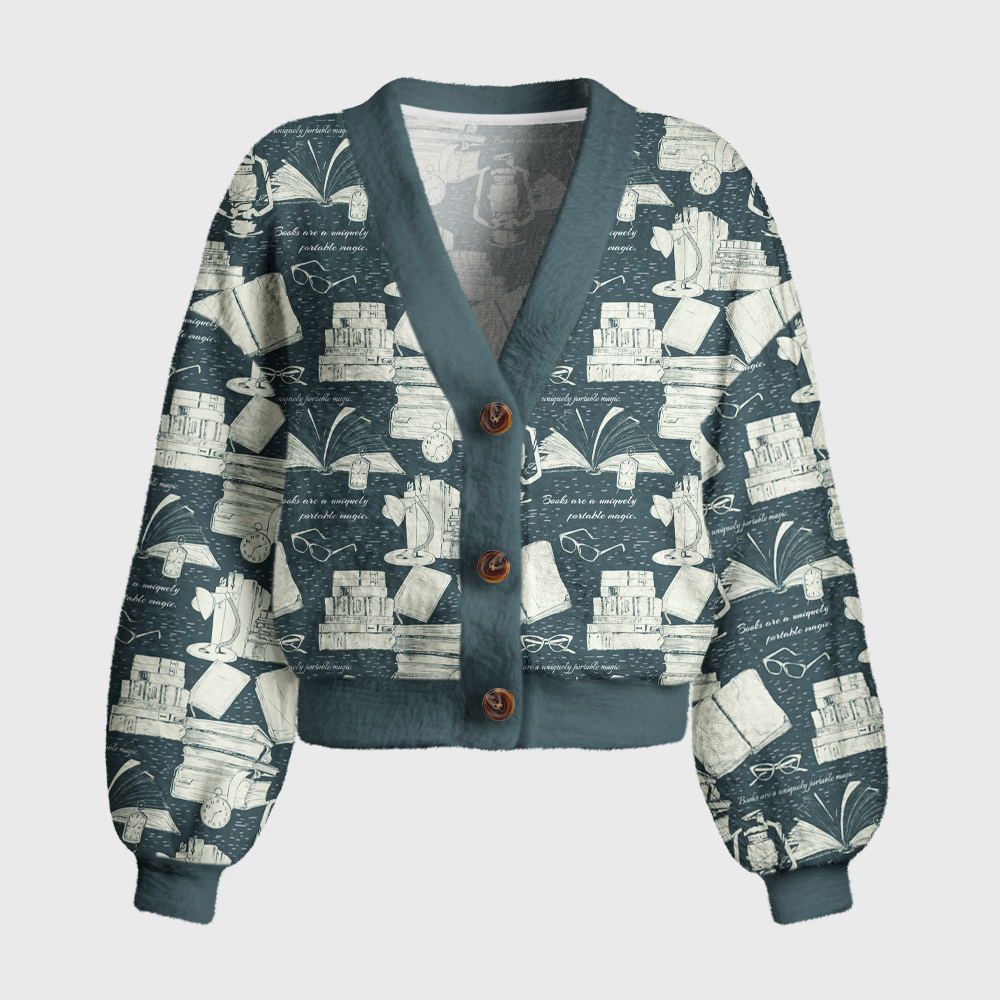 Pagewings Bookish Vibe Women's Cardigan Sweater