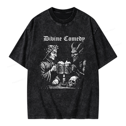 Pagewings Divine Comedy Unisex Washed T-shirt
