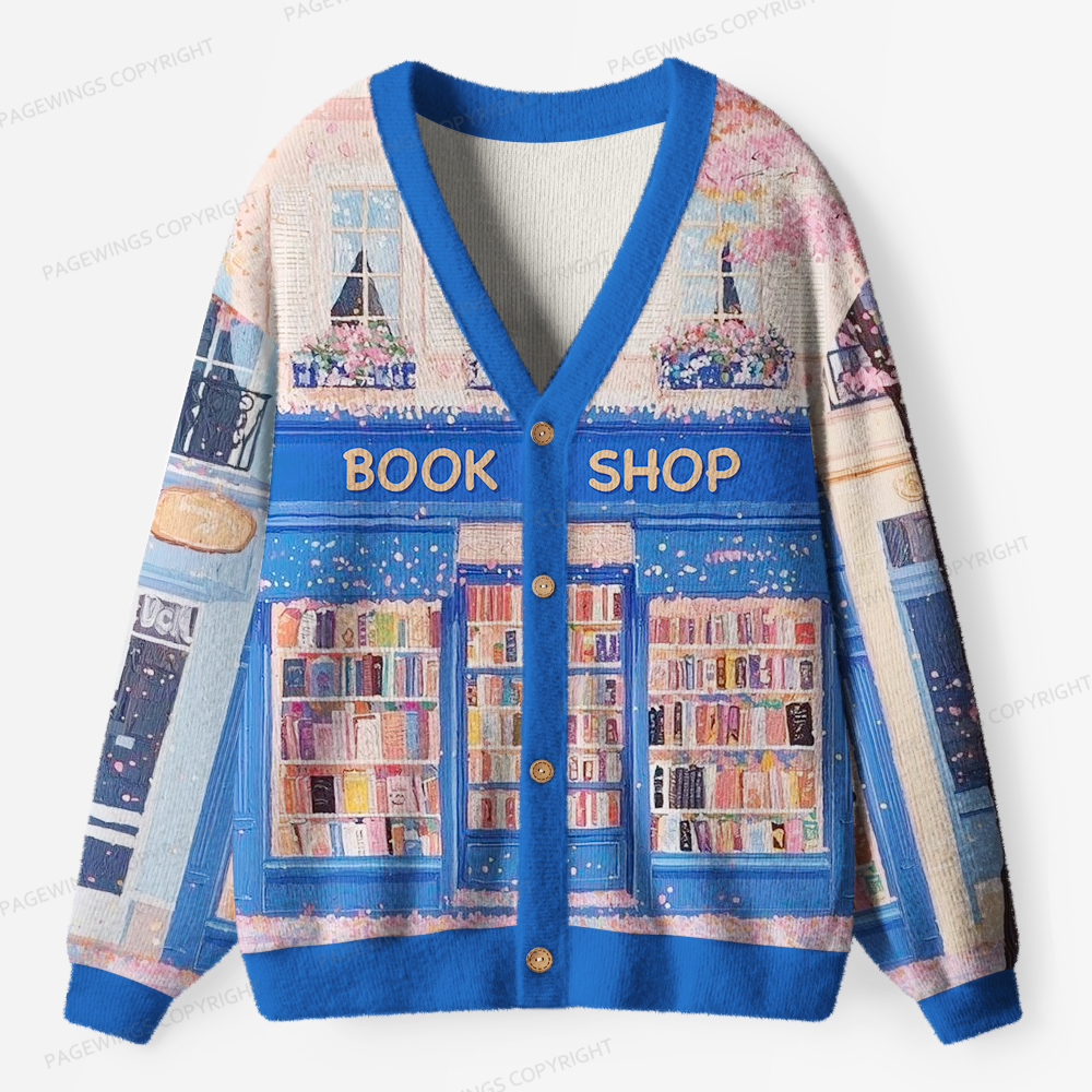 Pagewings Bookshop Unisex Ugly Cardigan Sweaters