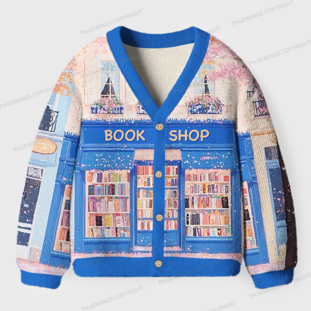 Pagewings Bookshop Unisex Ugly Cardigan Sweaters