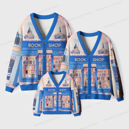 Pagewings Bookshop Unisex Ugly Cardigan Sweaters