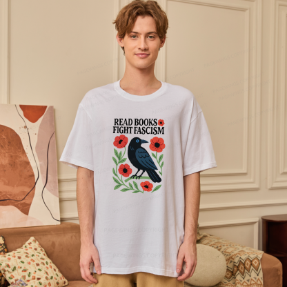 Pagewings Read Books Fight Fascism Unisex Classic T-shirt