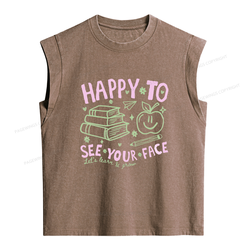 Pagewings Back to School Women's Washed Tank Top